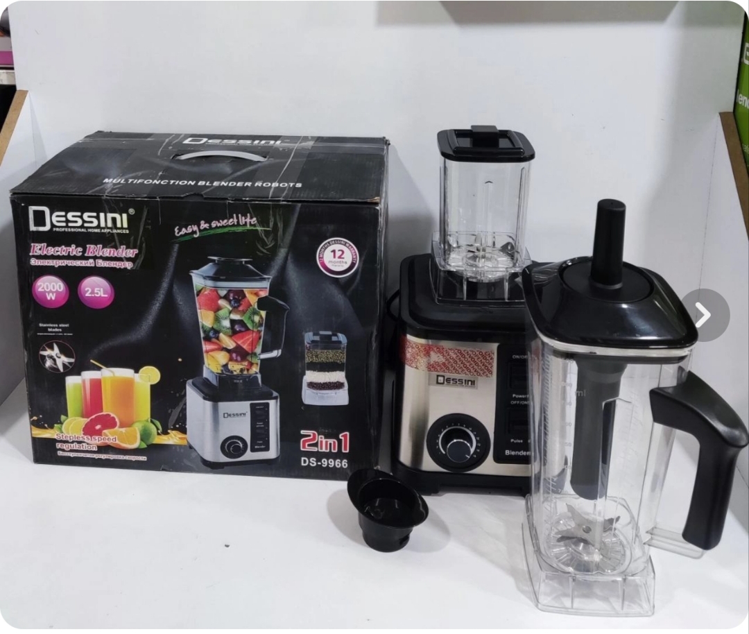 مخلوط کن دسینی مدل 9966 2کاره پارچ نشکن 2/5لیتری 2000وات